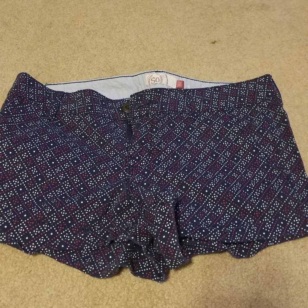 Blue printed shorts